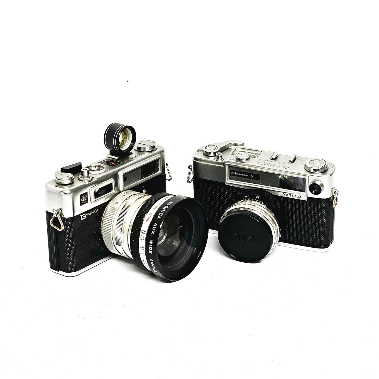 Two Yashica cameras.