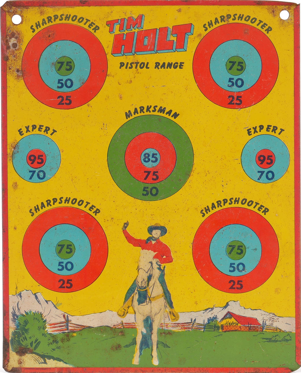 PLÅTSKYLT, "Western", dubbelsidig.