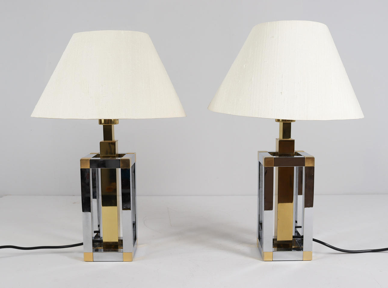 STEPHANE DAVIDTS. Set of 2 table lamps/table lamps from WKR, Hollywood Regency, Germany, 1980s.