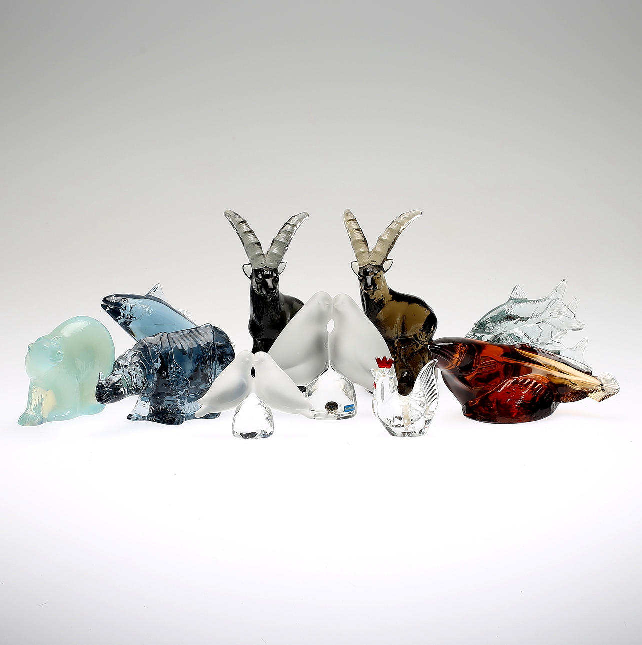 KONSTGLAS, 10 st, Rejmyre, bl a Paul hoff.