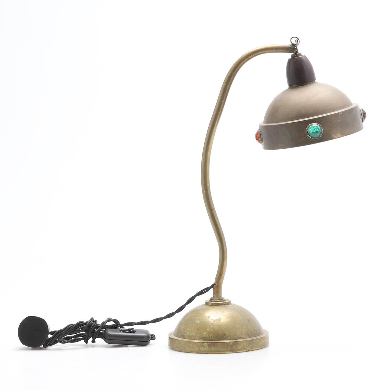 TABLE LAMP, brass, Art Nouveau.