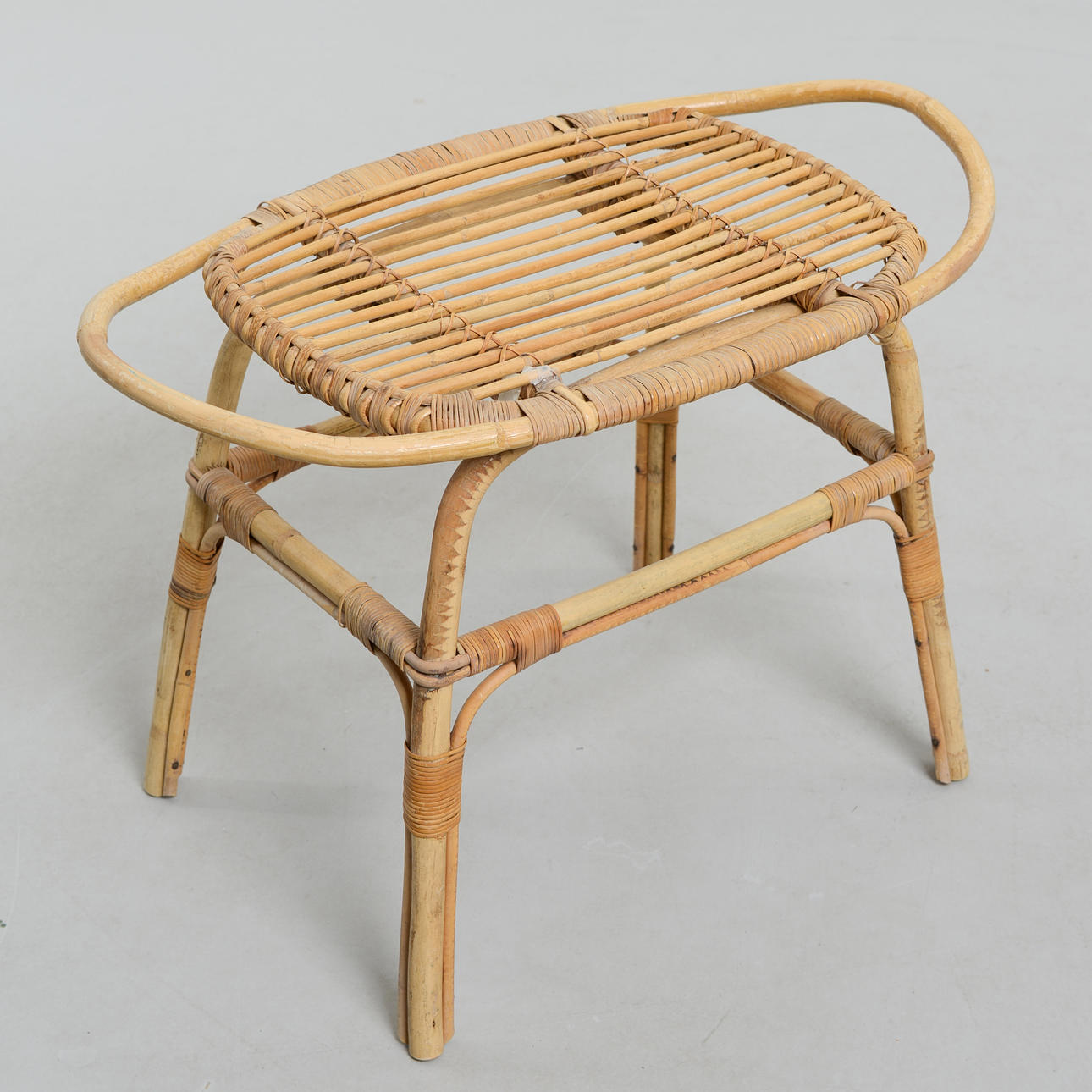 A bamboo stool, 20th century.