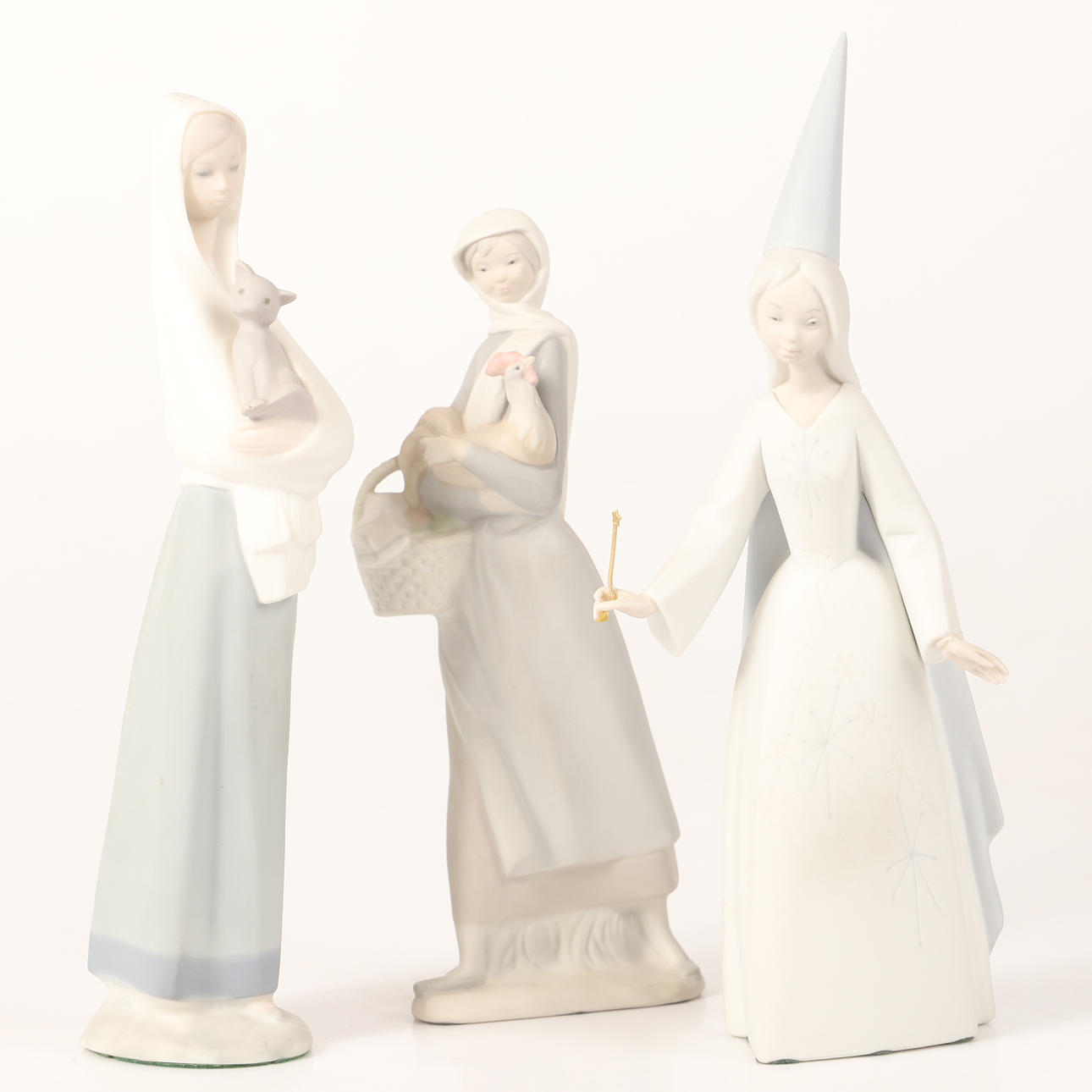 FIGURINES, 3 pieces, porcelain, Lladro.