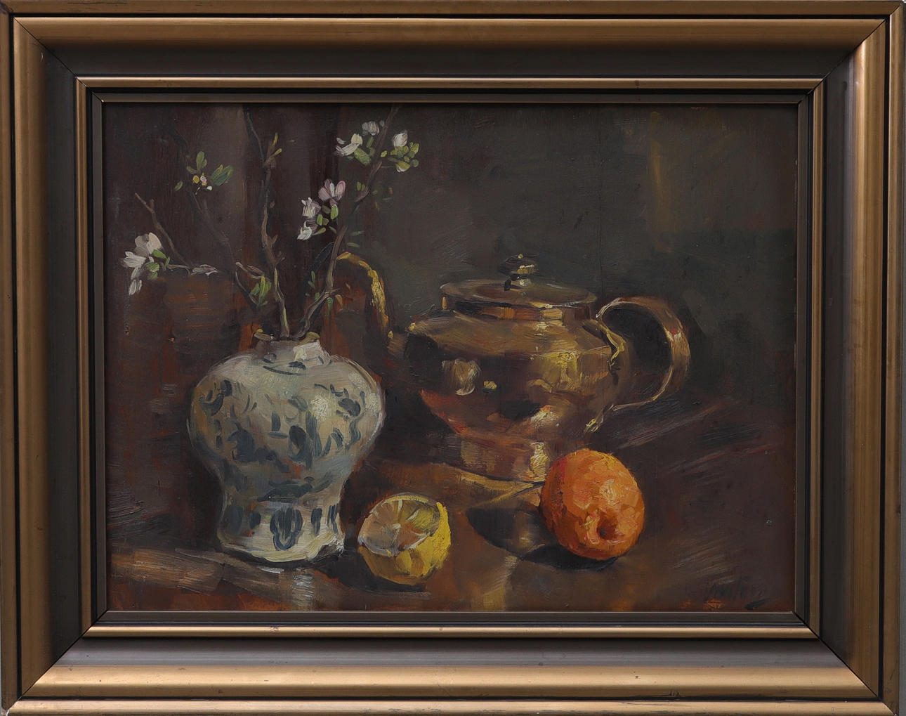 MOGENS VANTORE. Öl auf Holz, signiert.