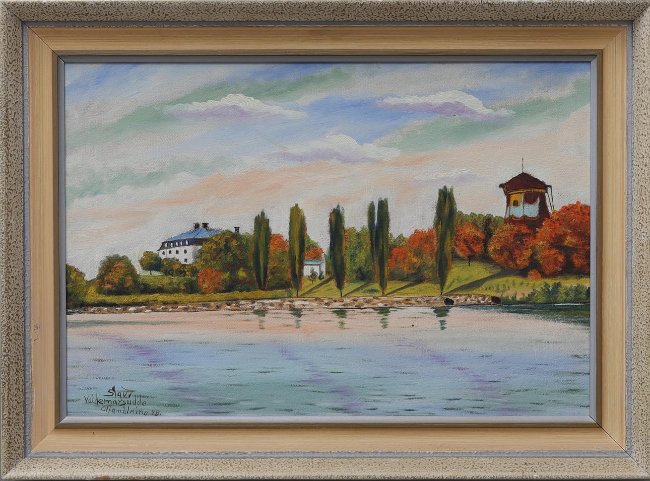 SIGVARD JONCON. oil on panel, signed and dated -48.