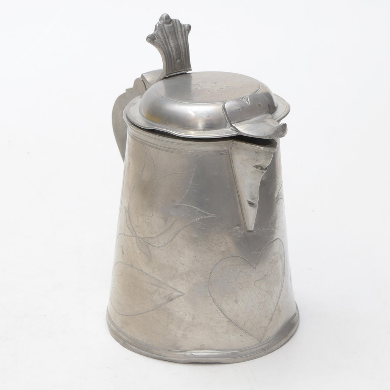 STOP, tin, indistinct stamps on the inside, dated 1874.