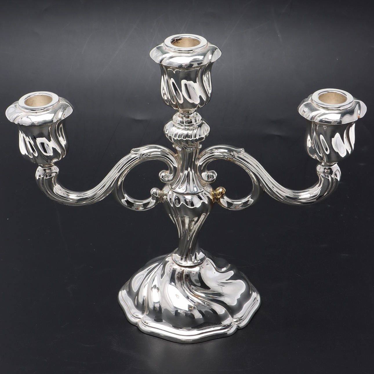 Kandelaber, Sterlingsilber, Barockstil.