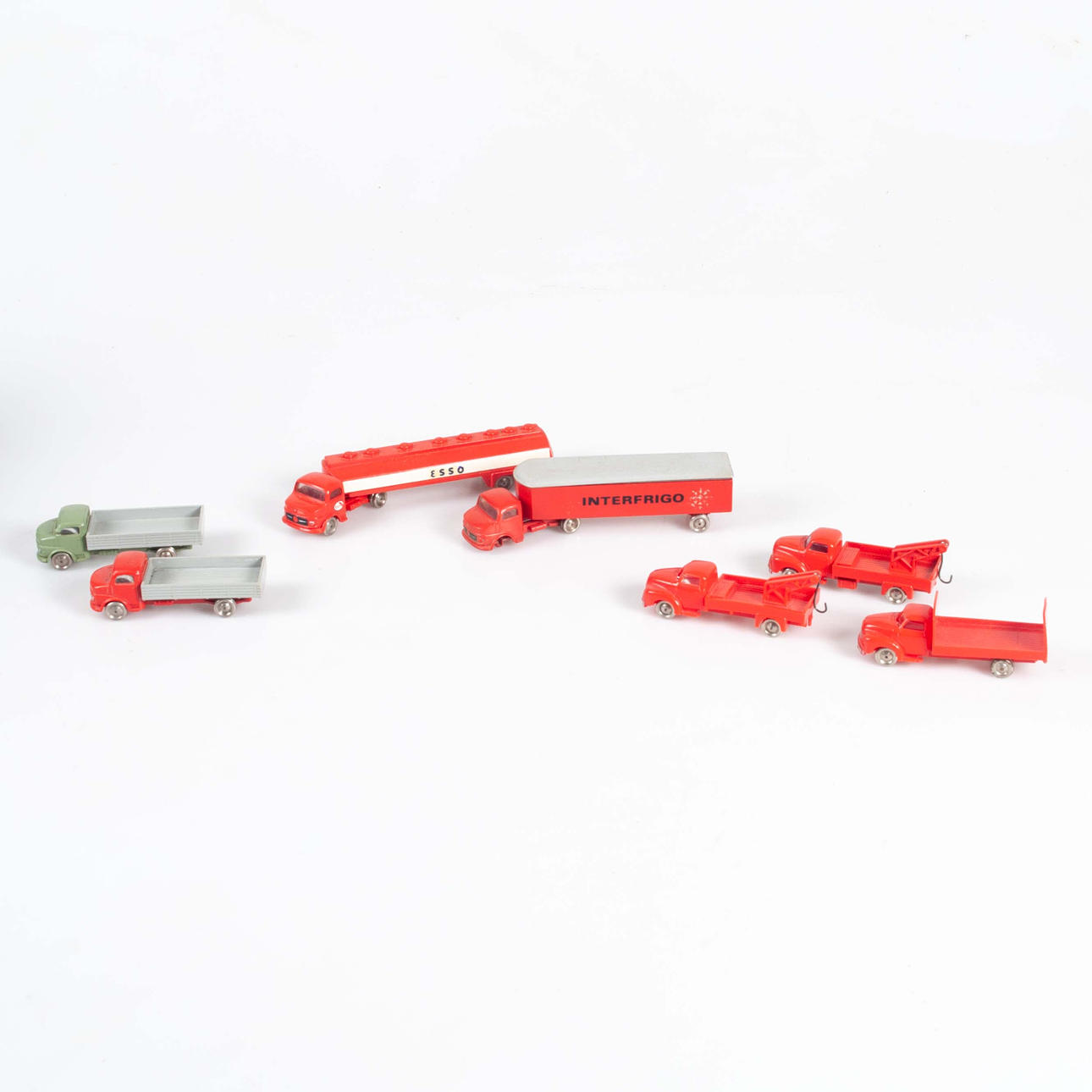 SAMLING LEGO LASTBILER, Danmark, 1950'er/60'ere.