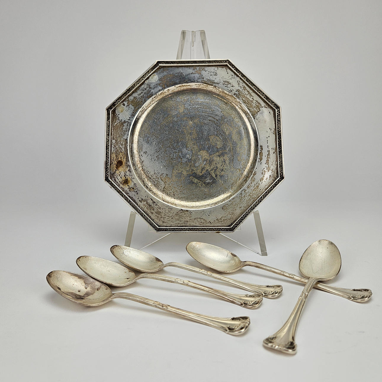 SILVER, 6 delar, silver, Mexico, vikt ca. 368 gram.