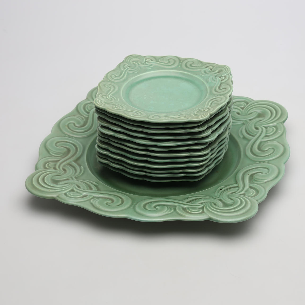 A 13-piece ceramic fruit set, Gefle.