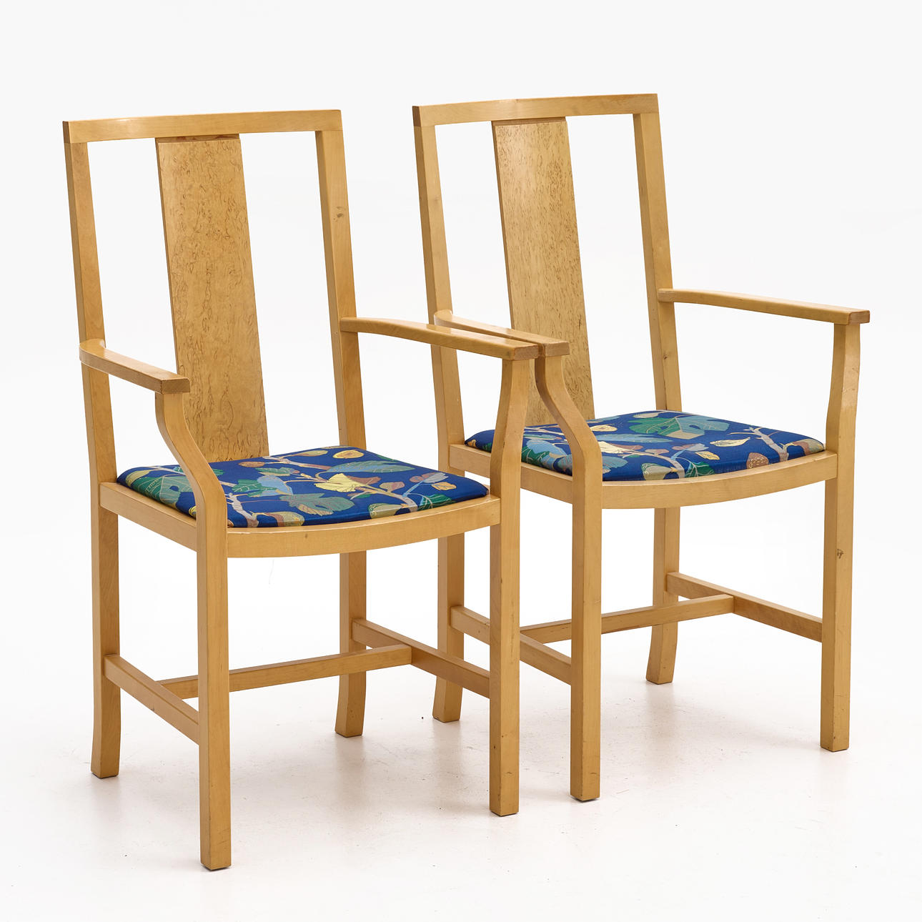 Lænestole, par, Per Rydén AB, Nybro, mærket.