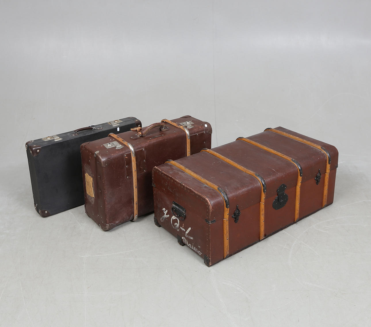 RESVÄSKOR/RESEKOFFERT, 3st, 1900-talets första hälft/mitt.