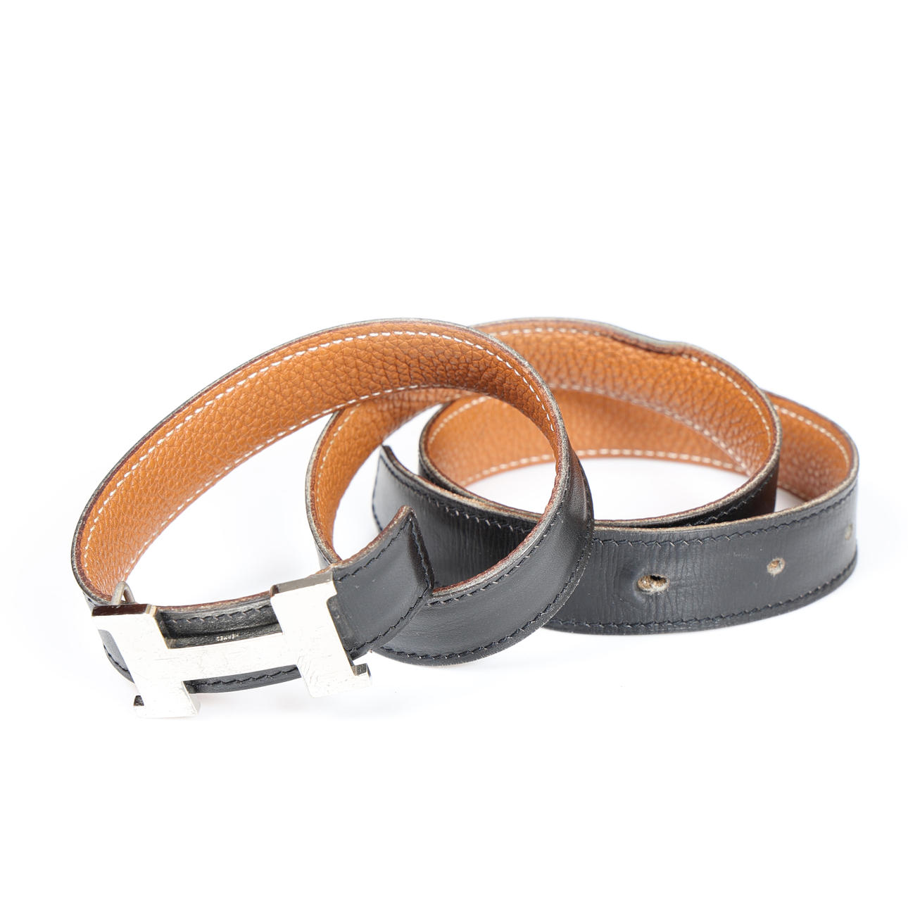 EIN HERMES-LEDERGÜRTEL.