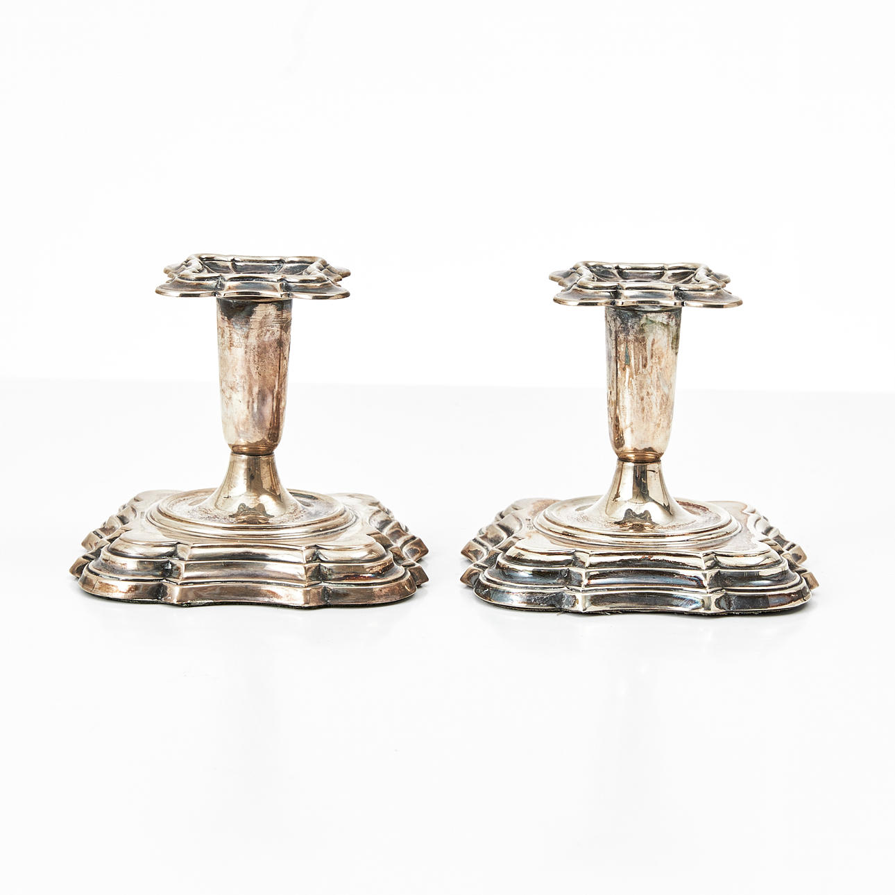KERZENSTÄNDER, 1 Paar, Silber, Norwegen.