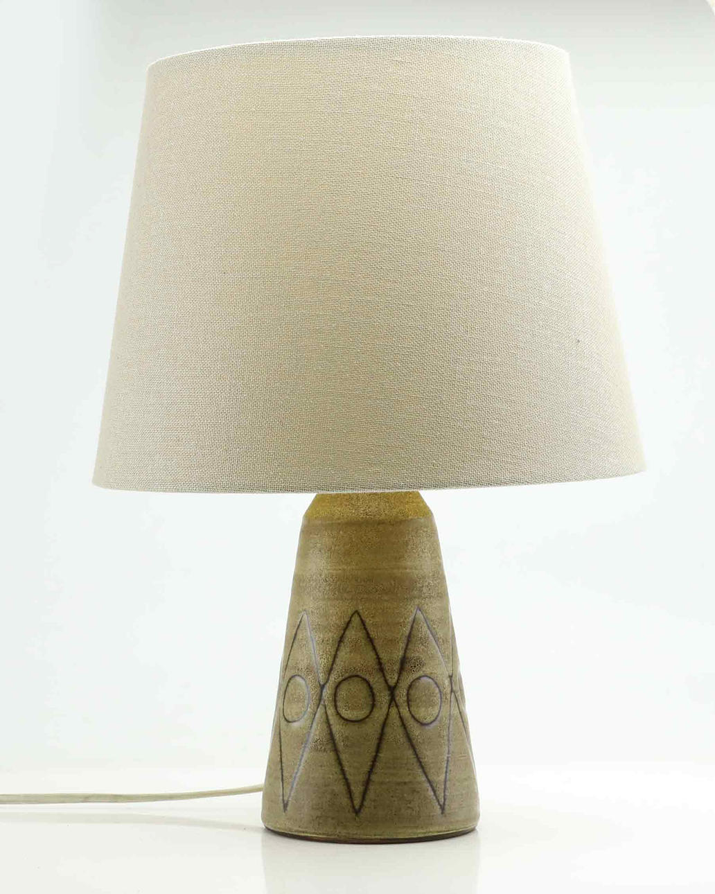 NILS LEDUNG. A ceramic table lamp, Jönköping, 20th century.