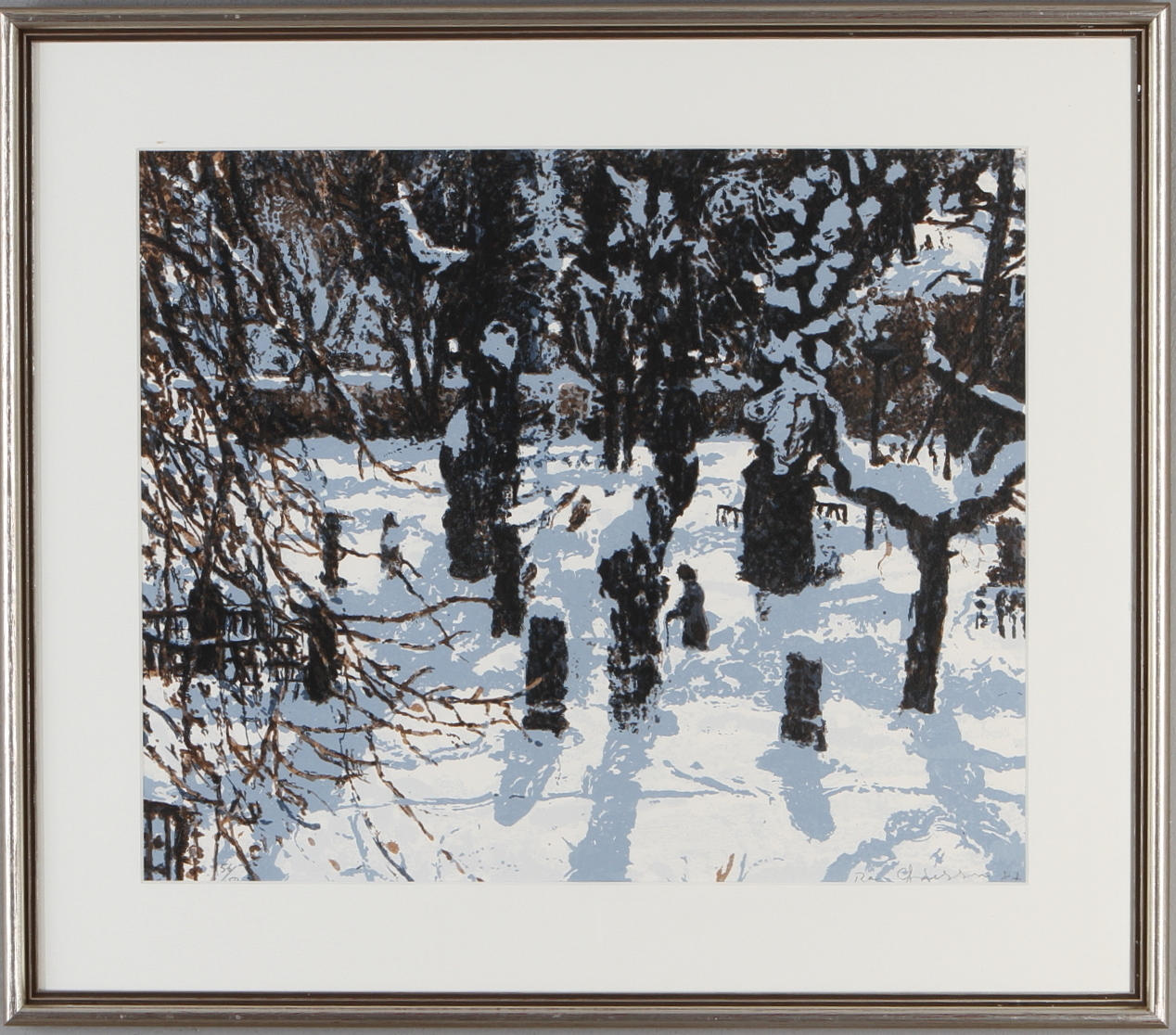 BO LARSSON. Landskapsmotiv, färglitografi, signerad, daterad 87 samt med otydlig numrering.