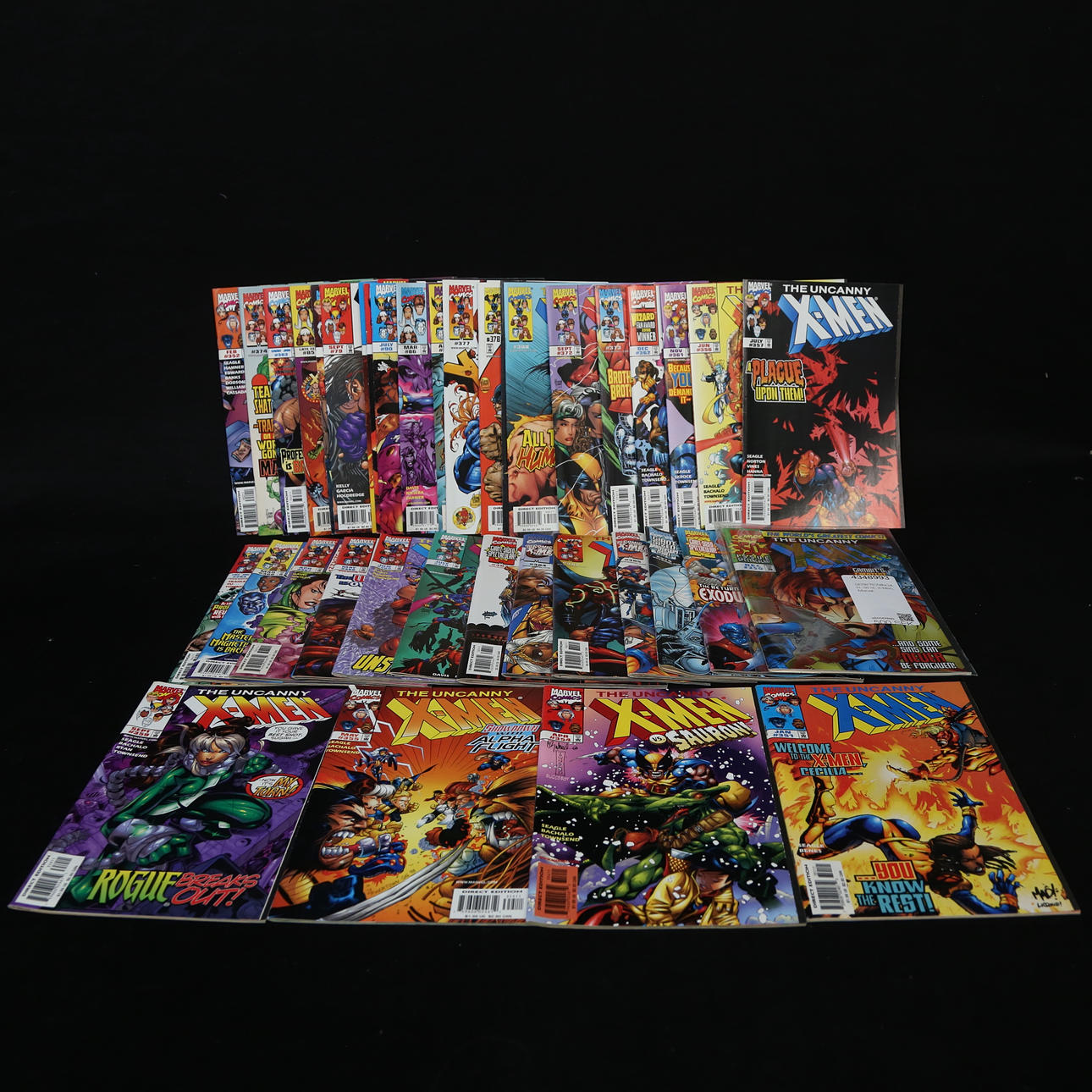 Et sæt af 38 tegneserier, X-Men, Marvel.