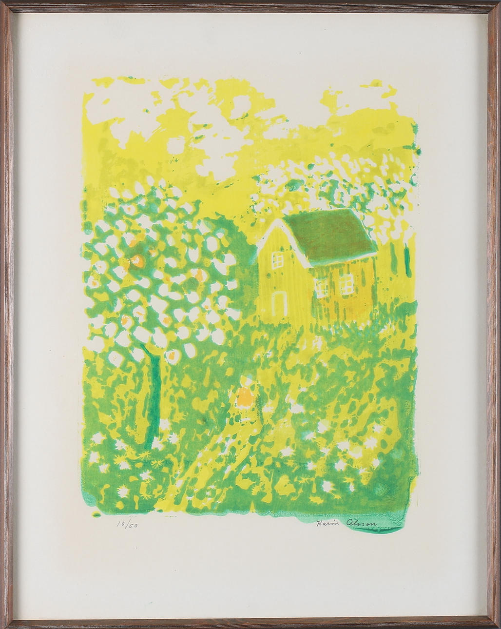 KARIN OLSSON. Färglitografi signerad och numrerad 10/50.