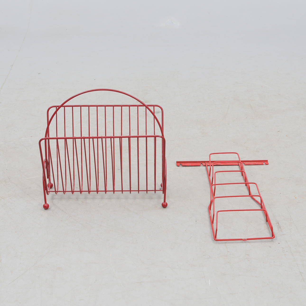 A magazine rack, 2 pieces, 1950's.