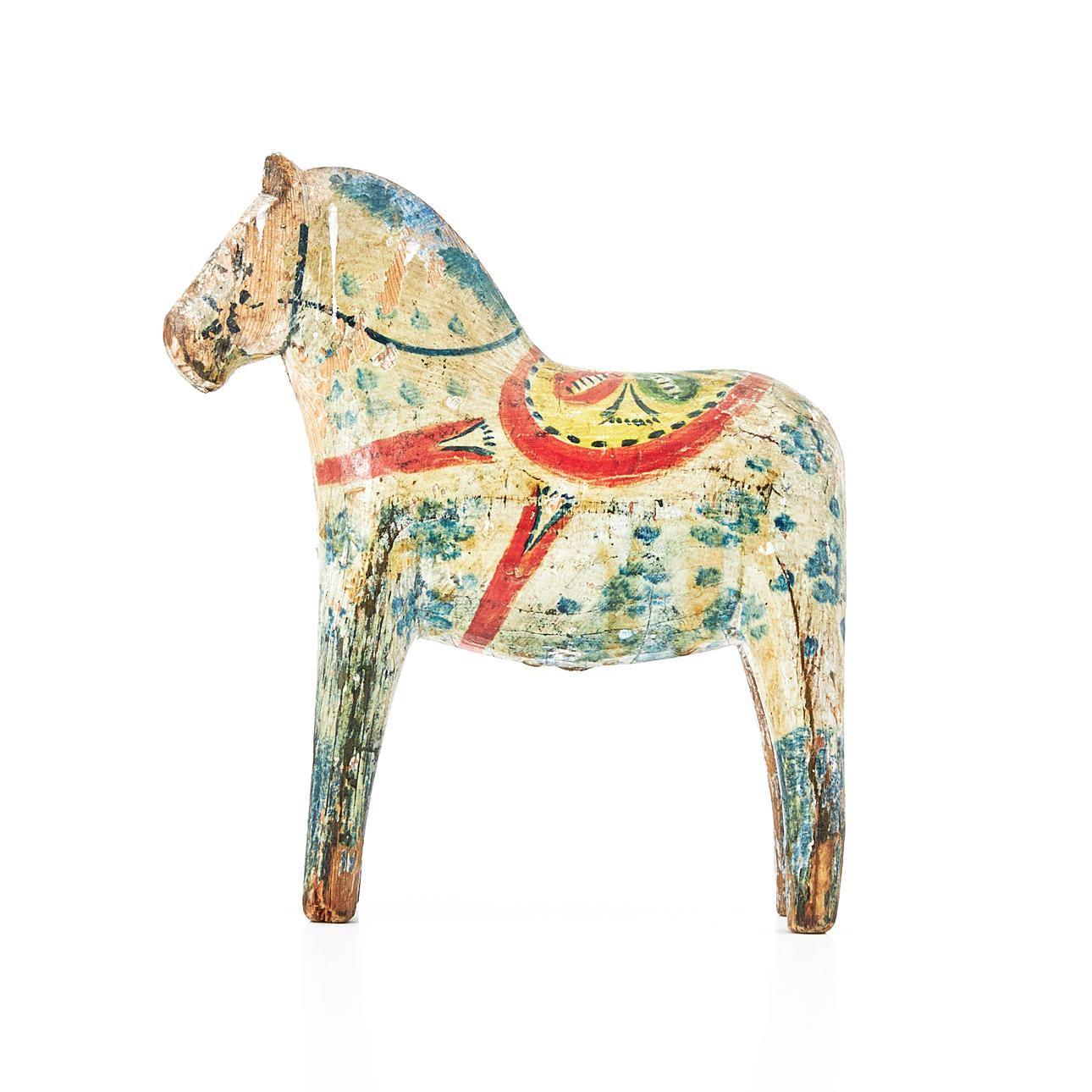 EIN DALA-PFERD, erste Hälfte des 20. Jahrhunderts, polychrom bemalt.