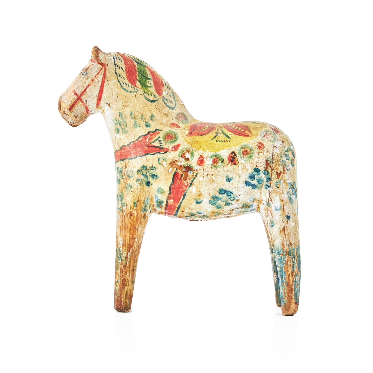 EIN DALA-PFERD, erste Hälfte des 20. Jahrhunderts, polychrom bemalt.