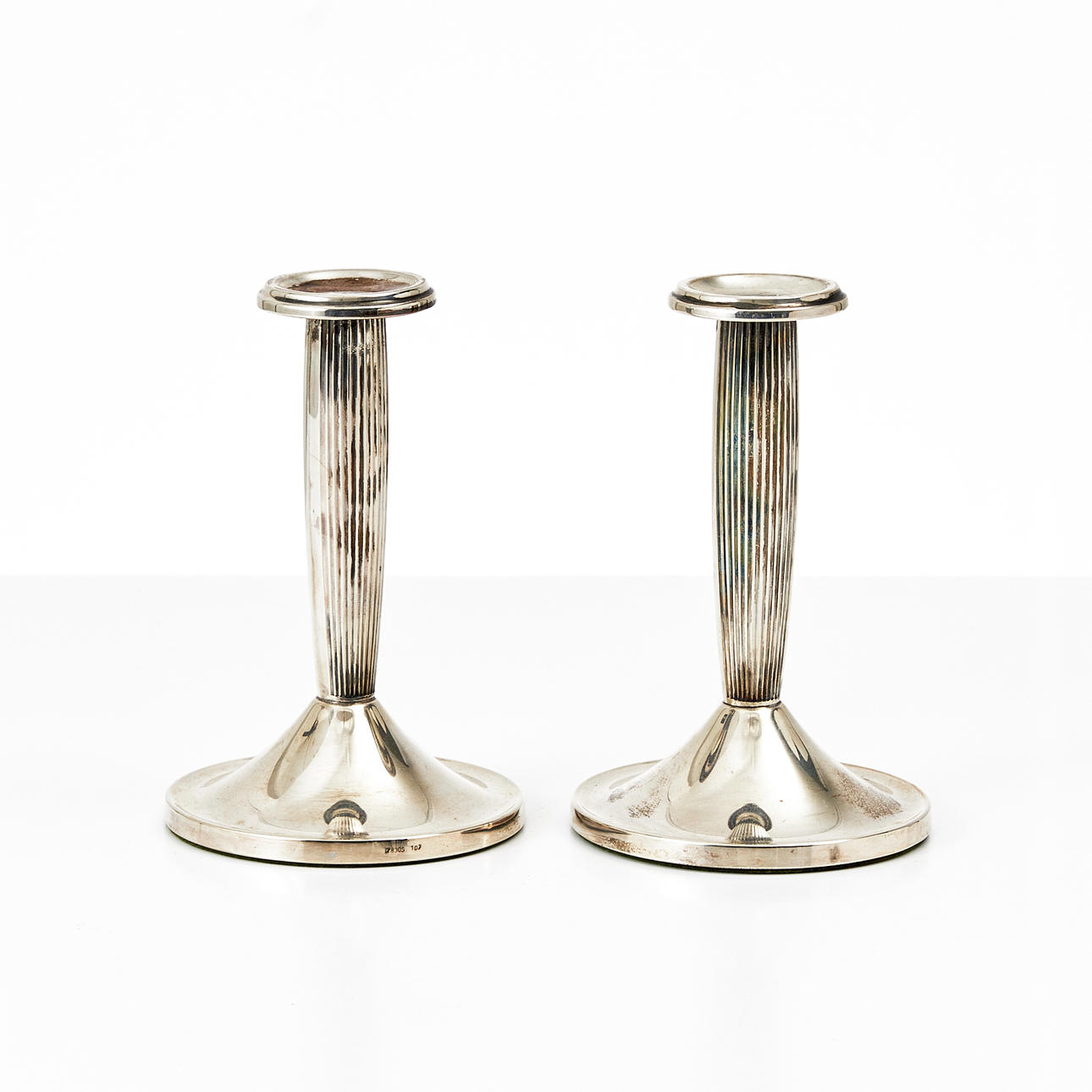 CANDLESTICKS, 1 pair, silver, Jacop Tostrup Prytz Oslo.
