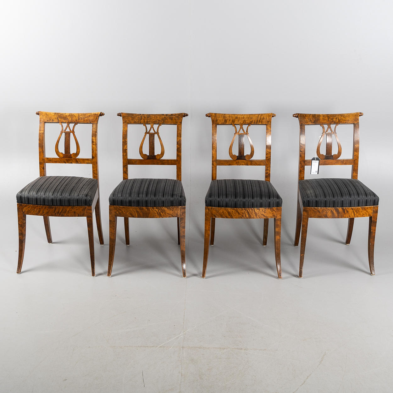 SILLAS, 4 piezas, estilo empírico.