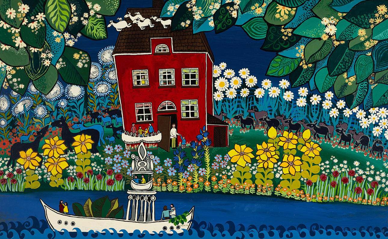 BENGT ELDE (1939-2015), Summer idyll, signed B. ELDE, dated 73, oil with varnish on panel.