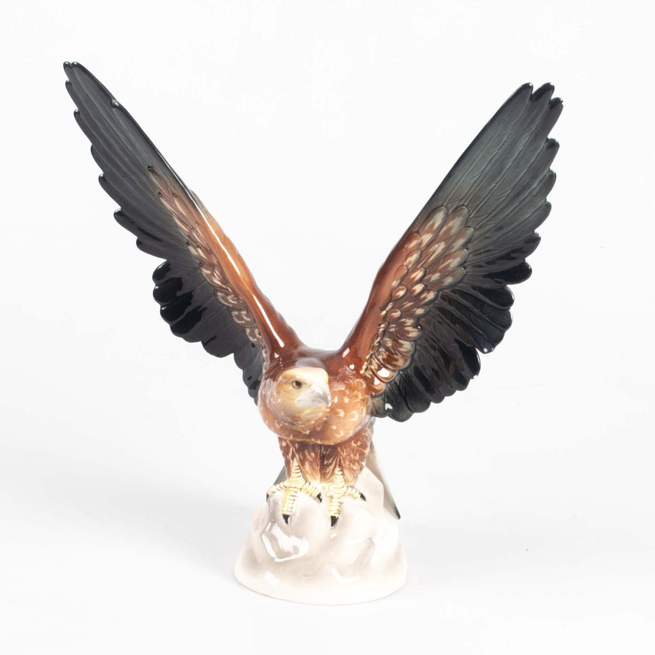 A porcelain eagle figurine from Hartwig, Germany.