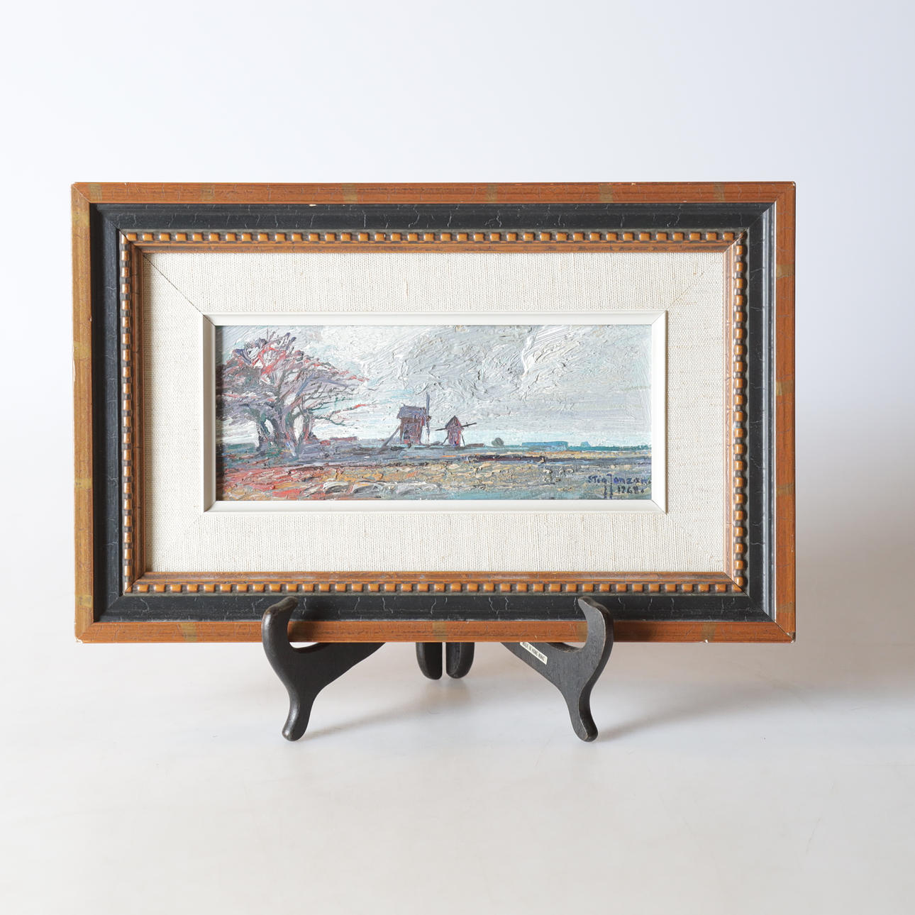 STIG JONZON. “Kvarnar, Egby, Öland”, oil on panel, signed and dated 1968.