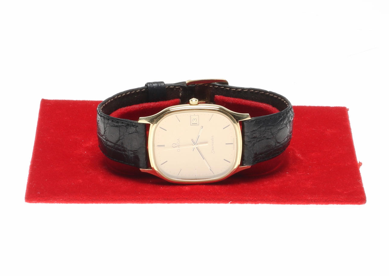 HERRARMBANDSUR, Omega Seamaster, guld 18K.