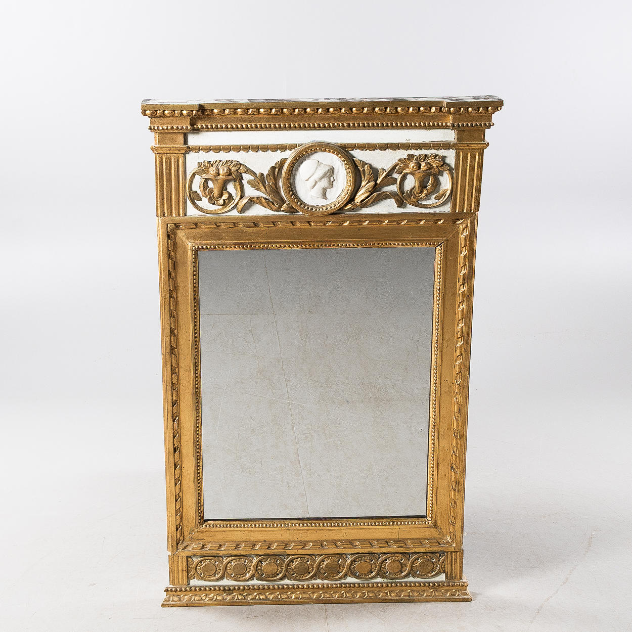 A Gustavian mirror, 17th/19th century.