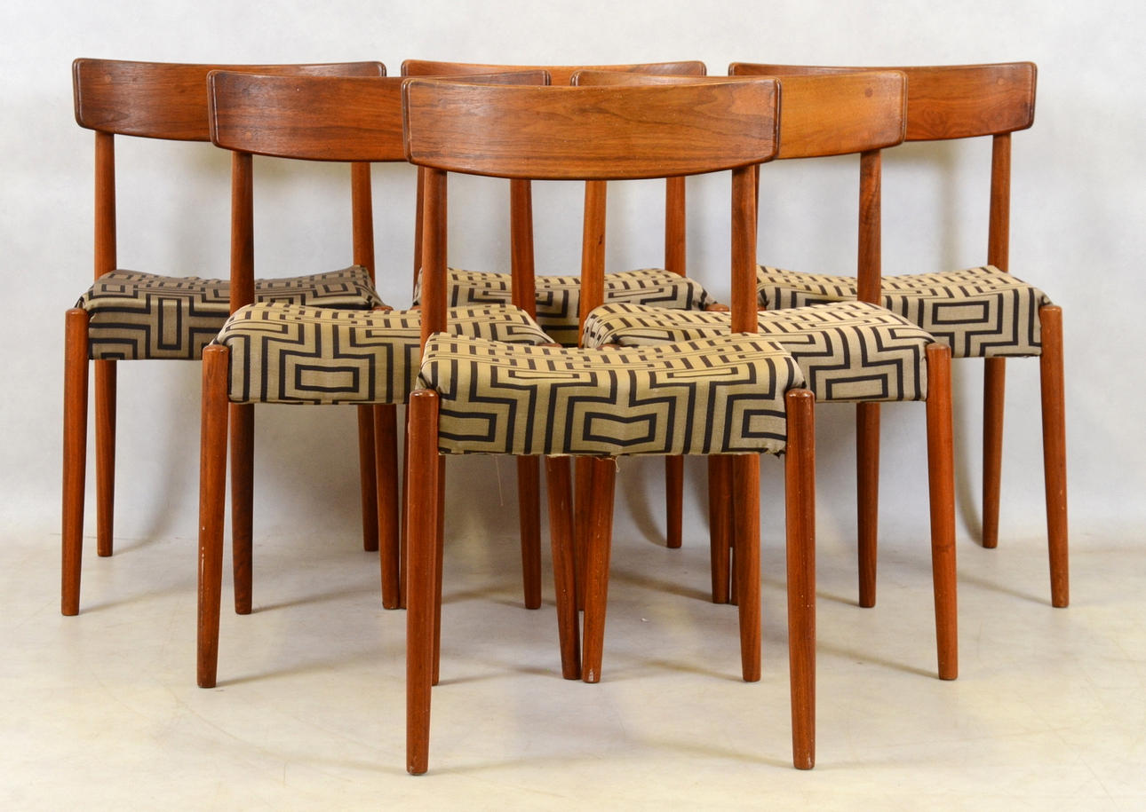 STOLAR, 6 st, stämpelmärkta Troeds Bjärnum, Made in Sweden.