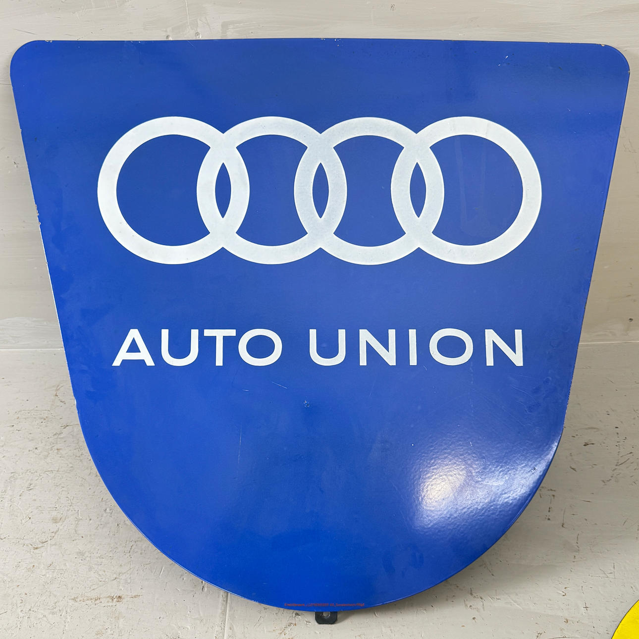 AUTO UNION, an enamel plaque, 1950s/60s.