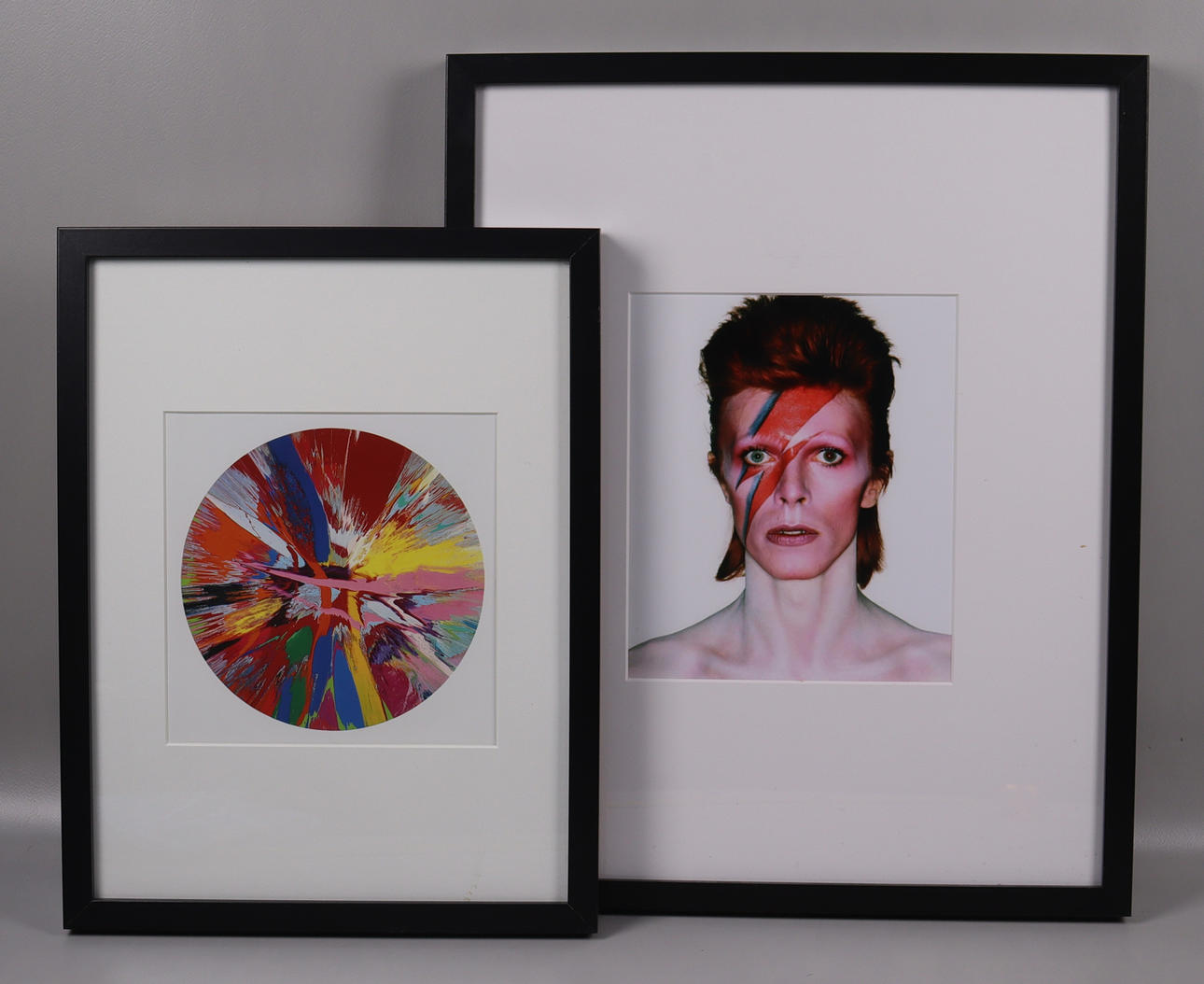 FRAMED PRINT, Damien Hirst as well as Brian Duffy's iconic image on Ziggy Stardust (David Bowie).