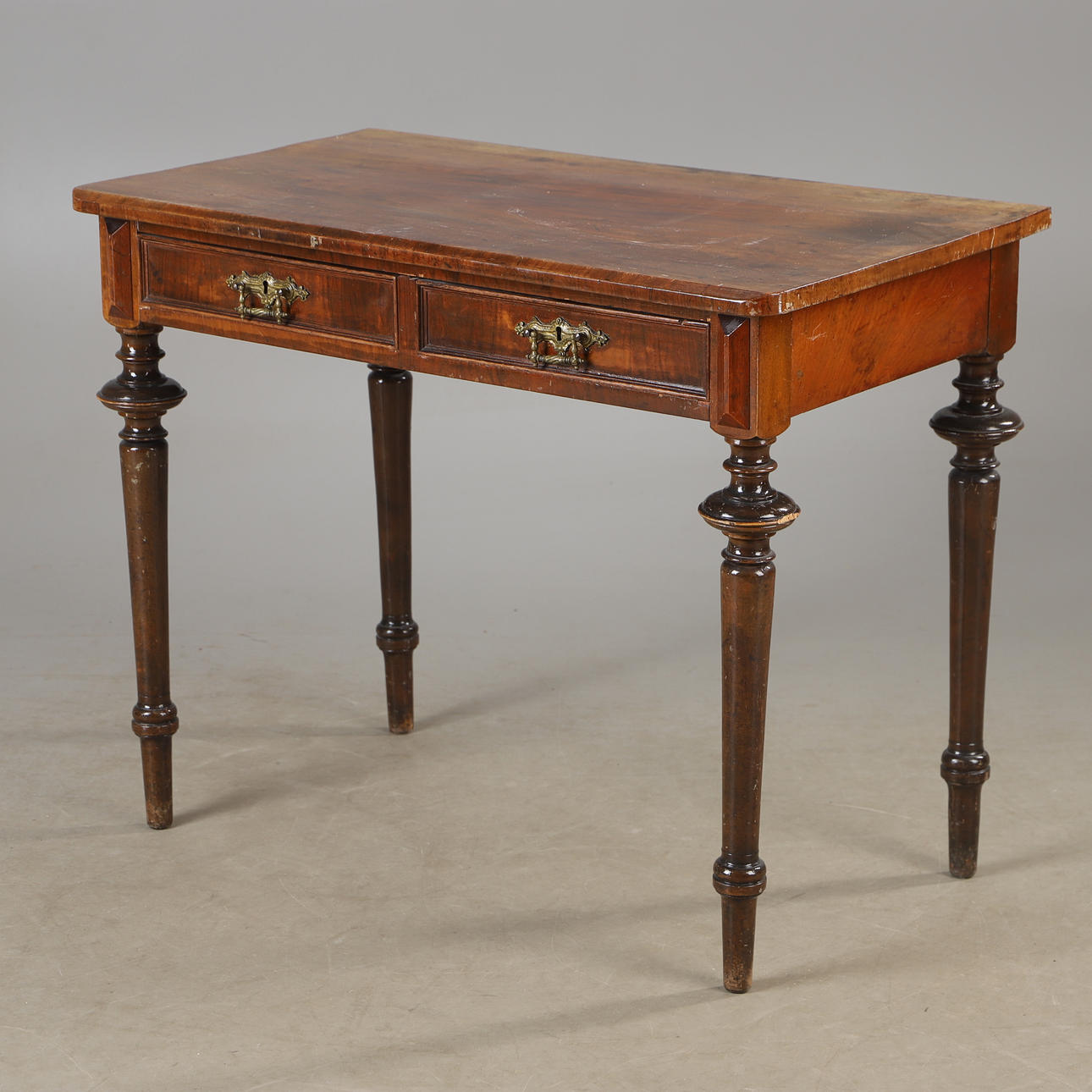 SKRIVEBORD, mahogni, nyrenæssance.