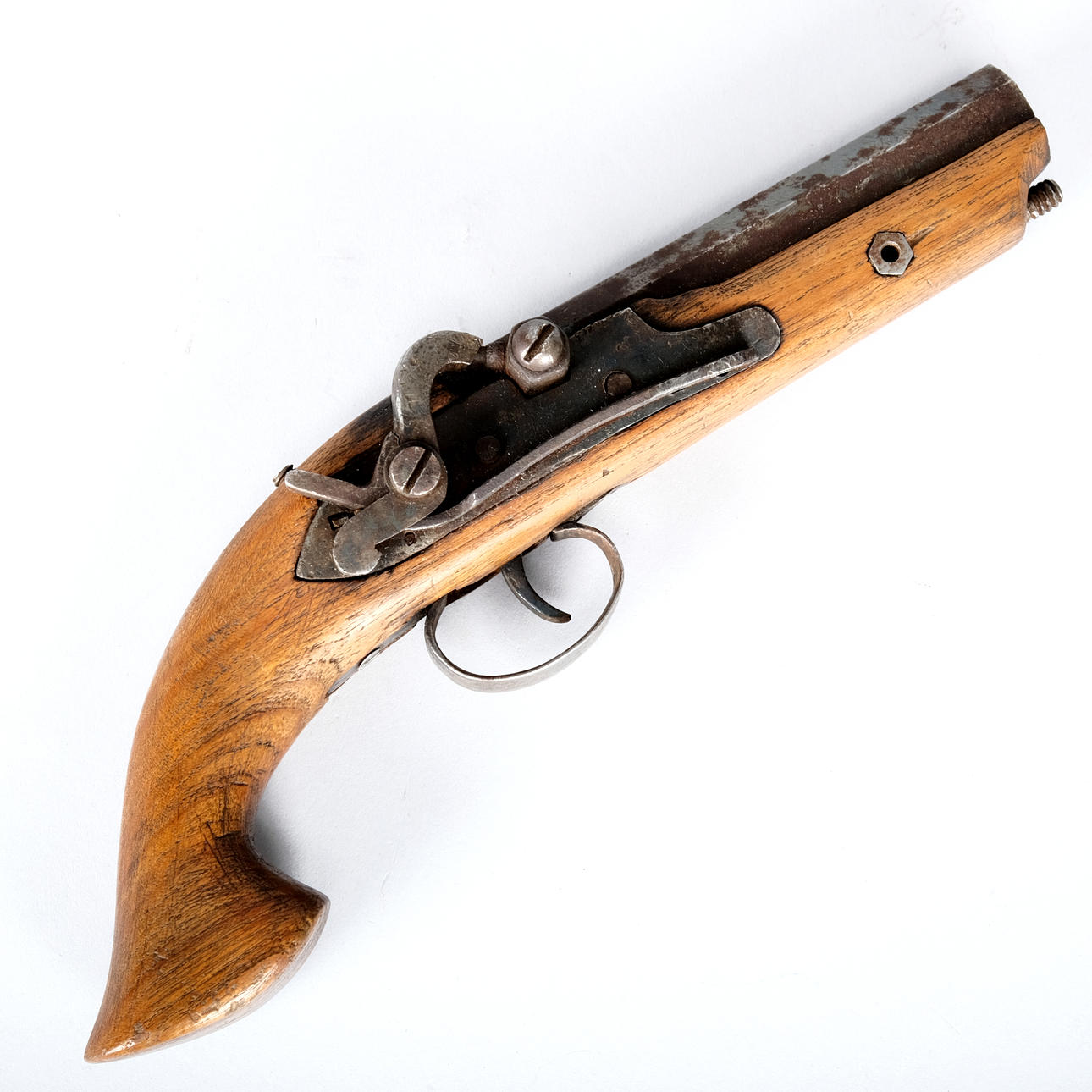 SLAG LOCK PISTOL, snap-lock, 19th century.