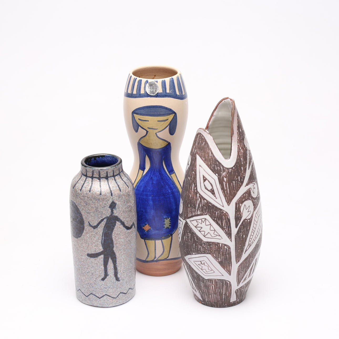 VASER, 3 st, keramik, bl.a. Törngrens krukmakeri.