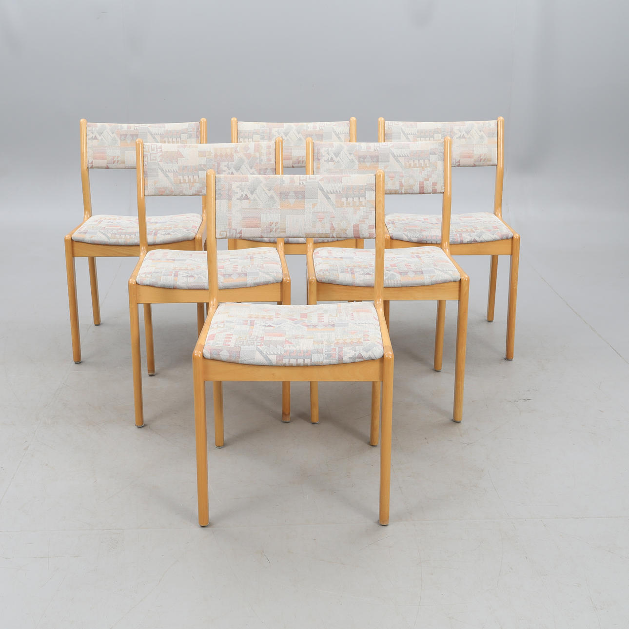 JOHANNNES ANDERSEN. Stolar,Uldum Møbelfabrik. 6 stycken, Danmark.