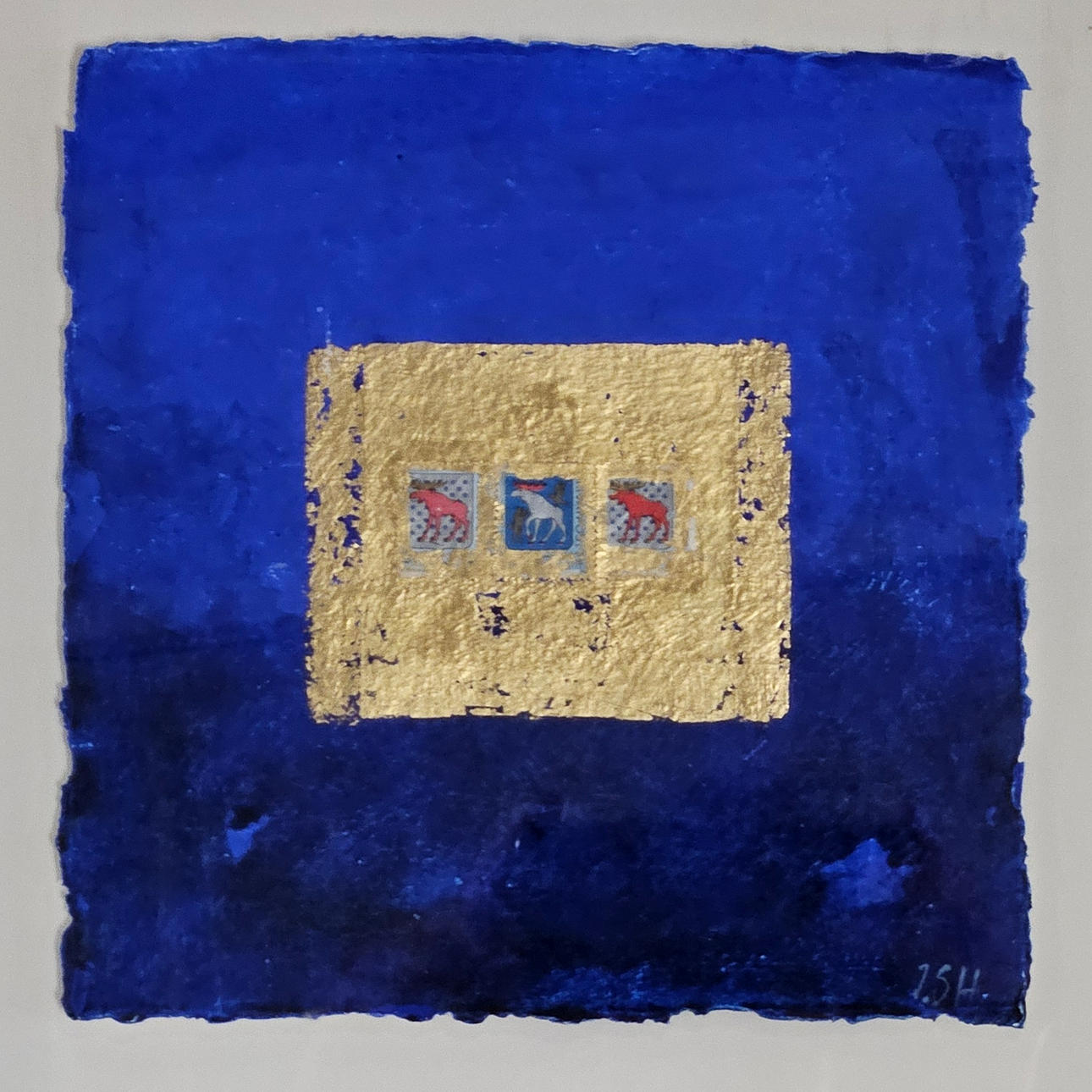 INGRID SCHÖÖN HOLMBERG. Graphic sheet/mixed media, signed I. SH.