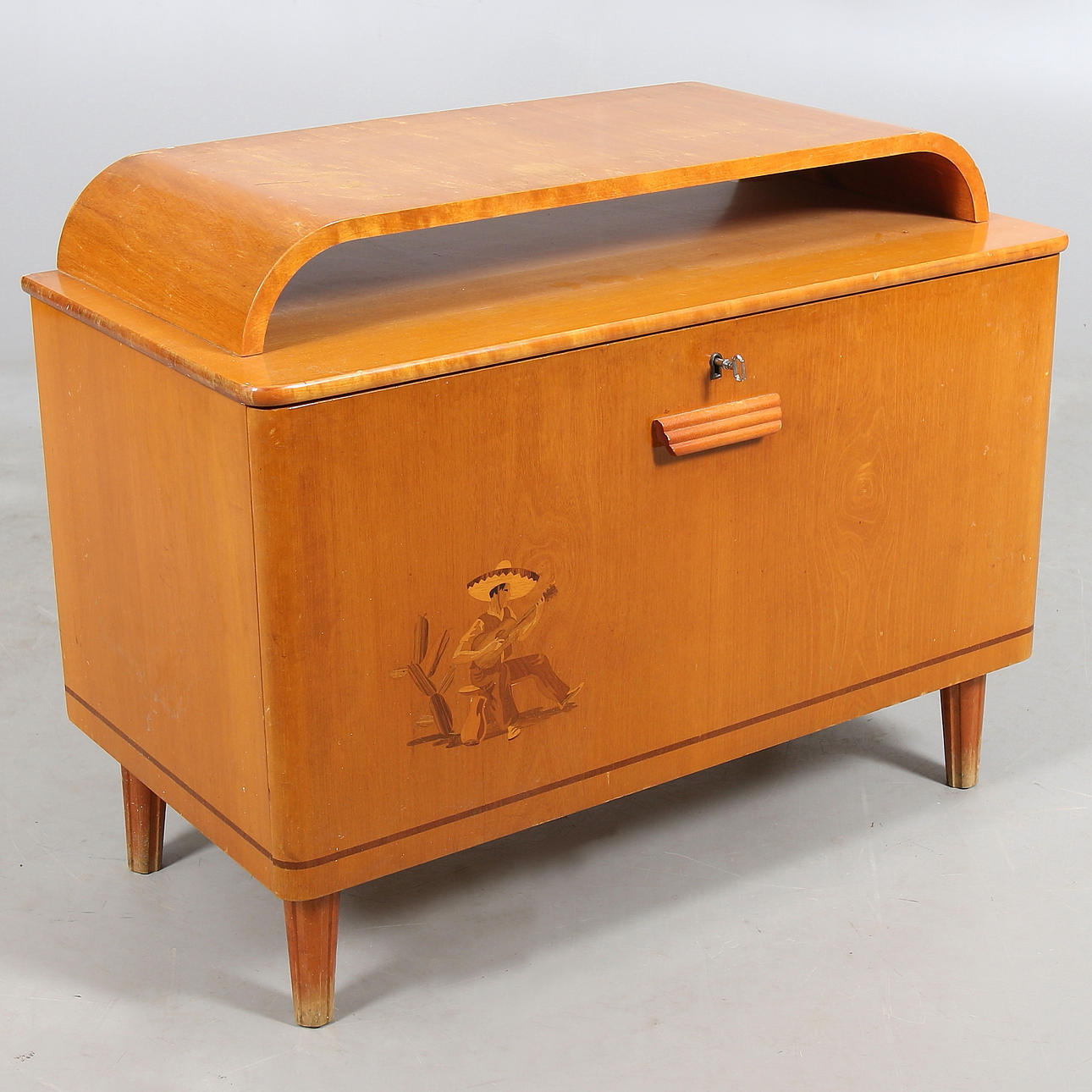 RADIOMÖBEL, funkis. 1930/40-tal.