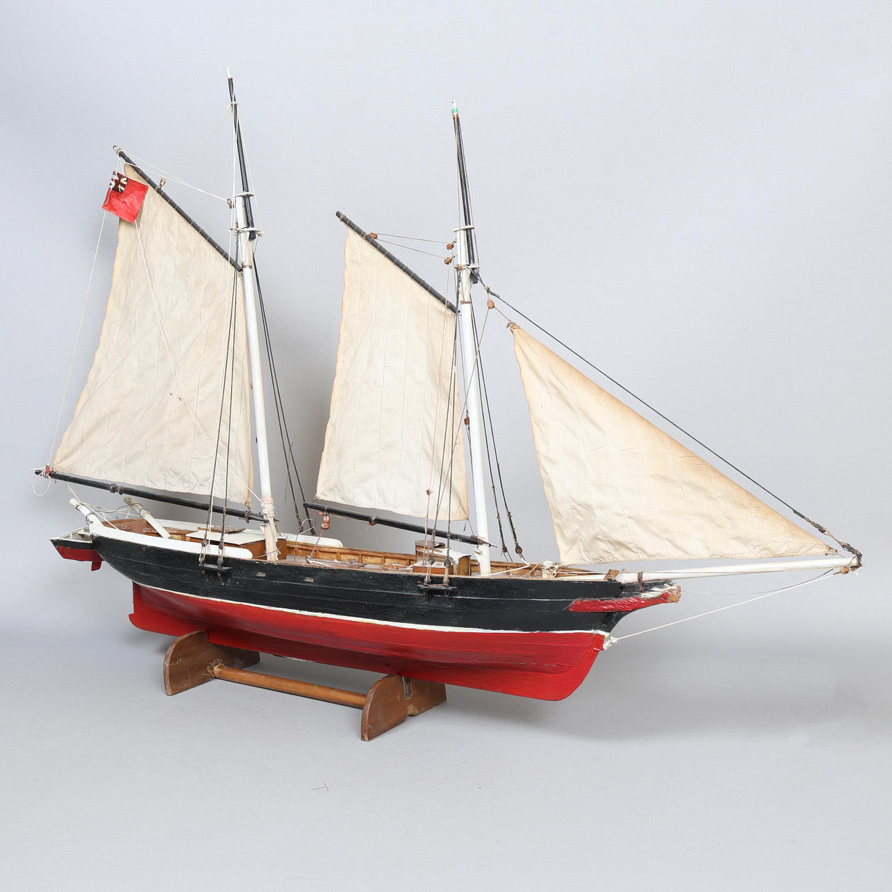 DAMMBÅT, TVÅMASTAD, 1900-TALETS ANDRA HÄLFT.