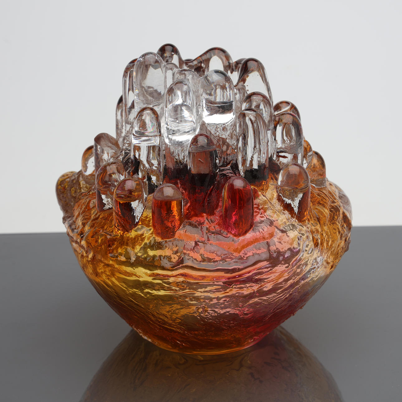 GÖRAN WÄRFF. LJUSLYKTA, "Polar", glas.