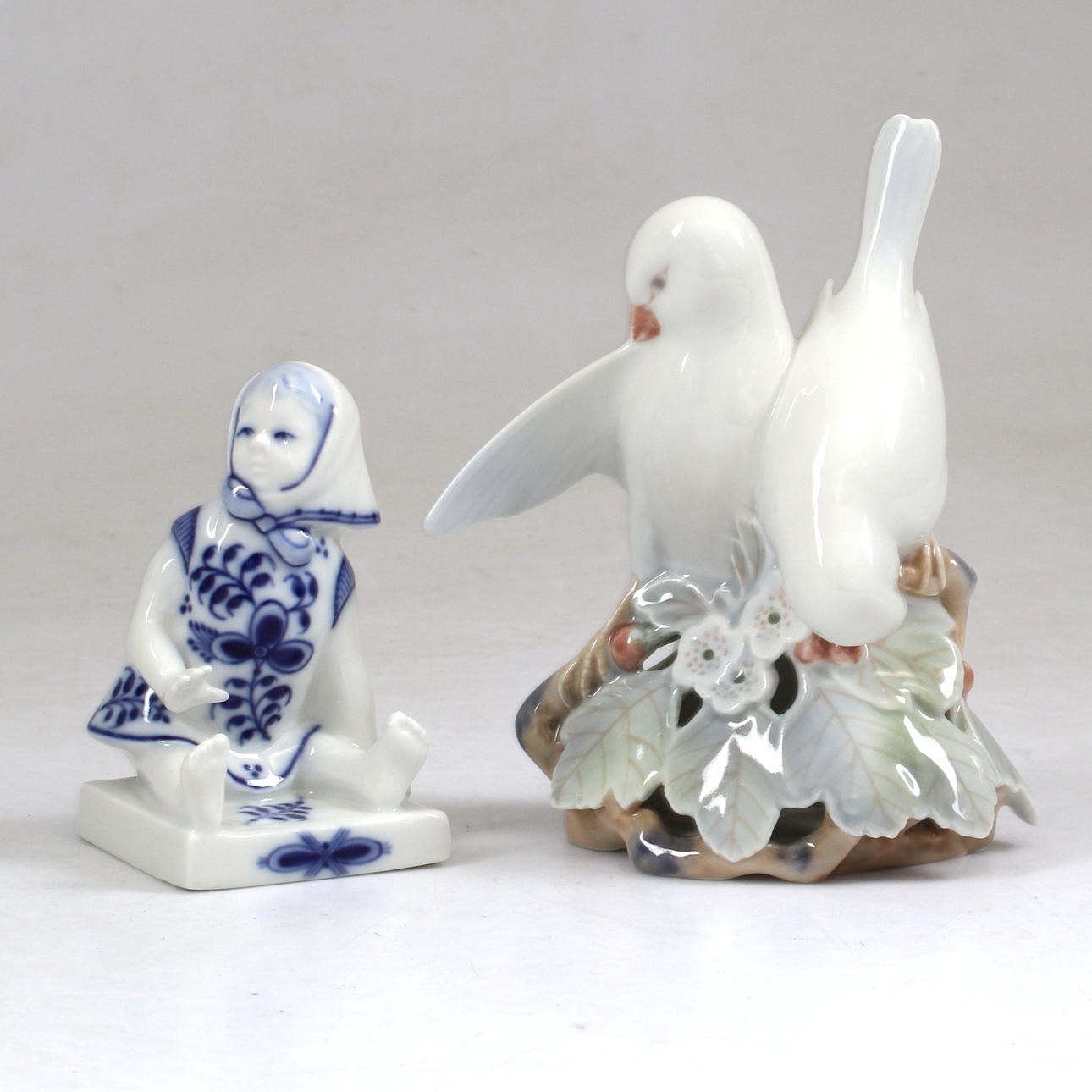 FIGURINER, 2 st, porslin, Royal Copenhagen, Danmark.