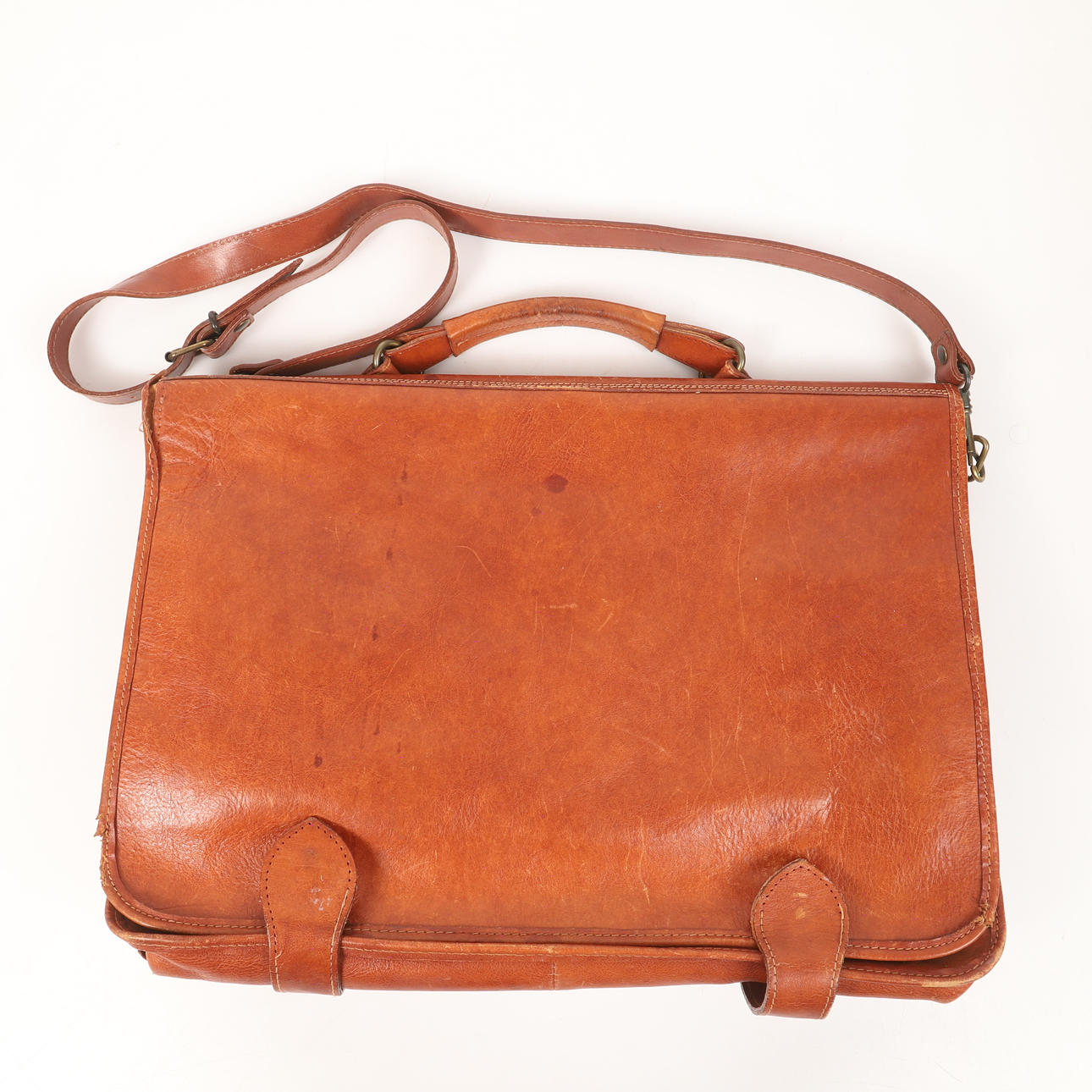 MALETÍN, cuero/textil, Italia.