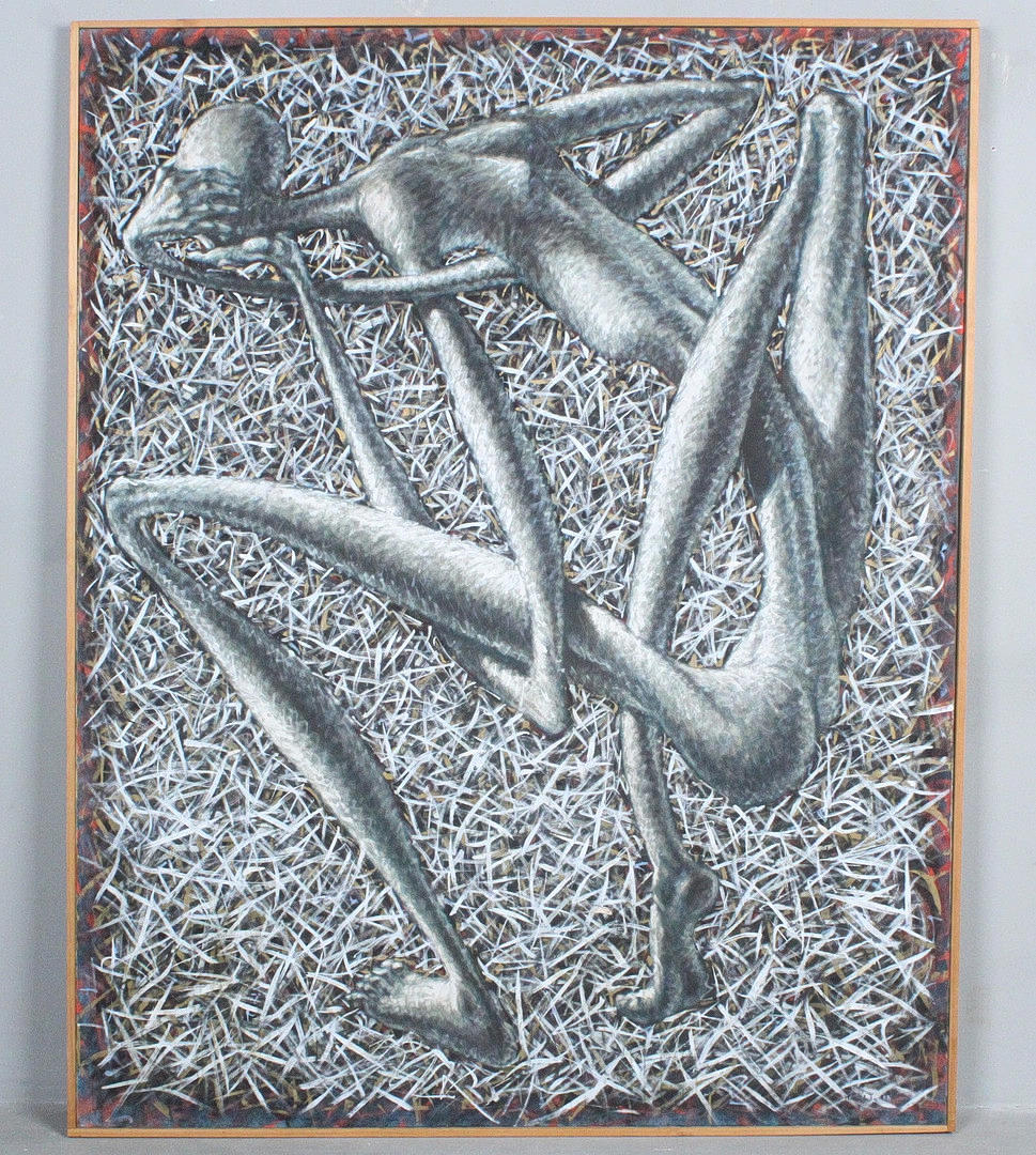 MARTIN SMIDA. 'Grey Creature', oil on canvas, signed.