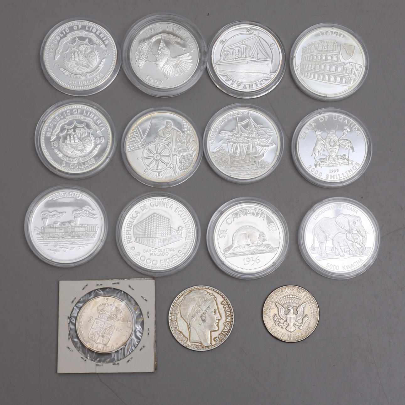 COINS/MEDALS, silver, 15 pcs.