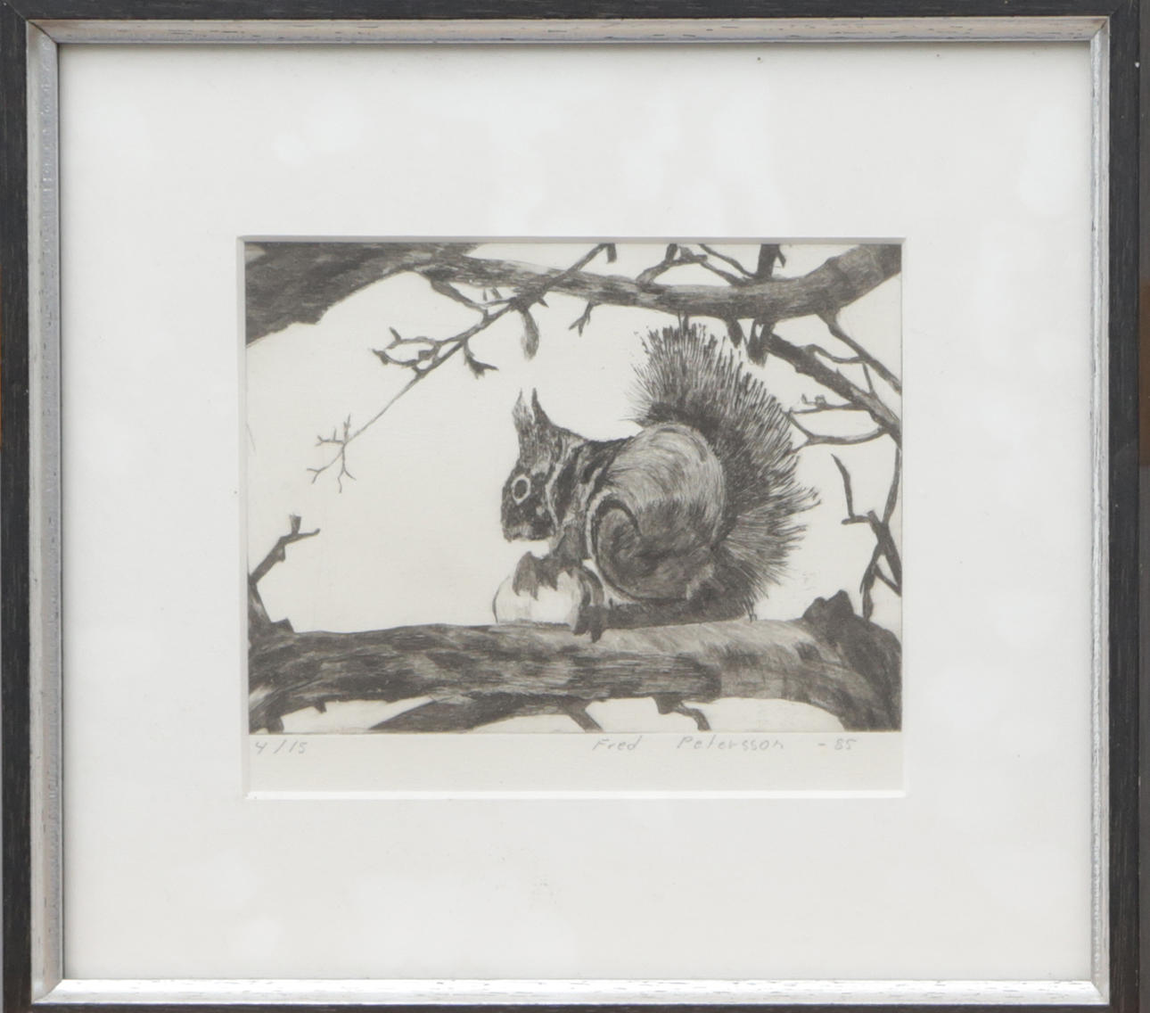 FRED PETERSSON. GRAPHIC SHEET, signed, 1985.