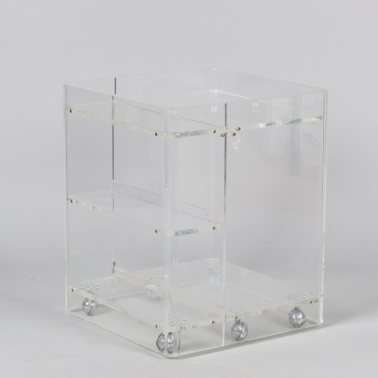 Roller table made of acrylic/plexiglass. circa 1980-90.