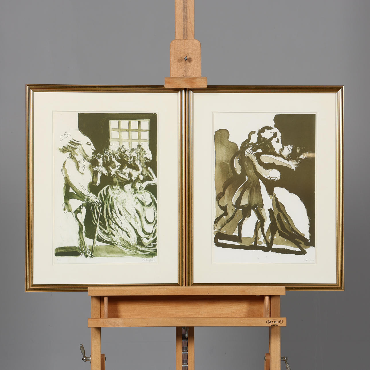 PETER DAHL. LITHOGRAPHS, 2 pieces, signed.